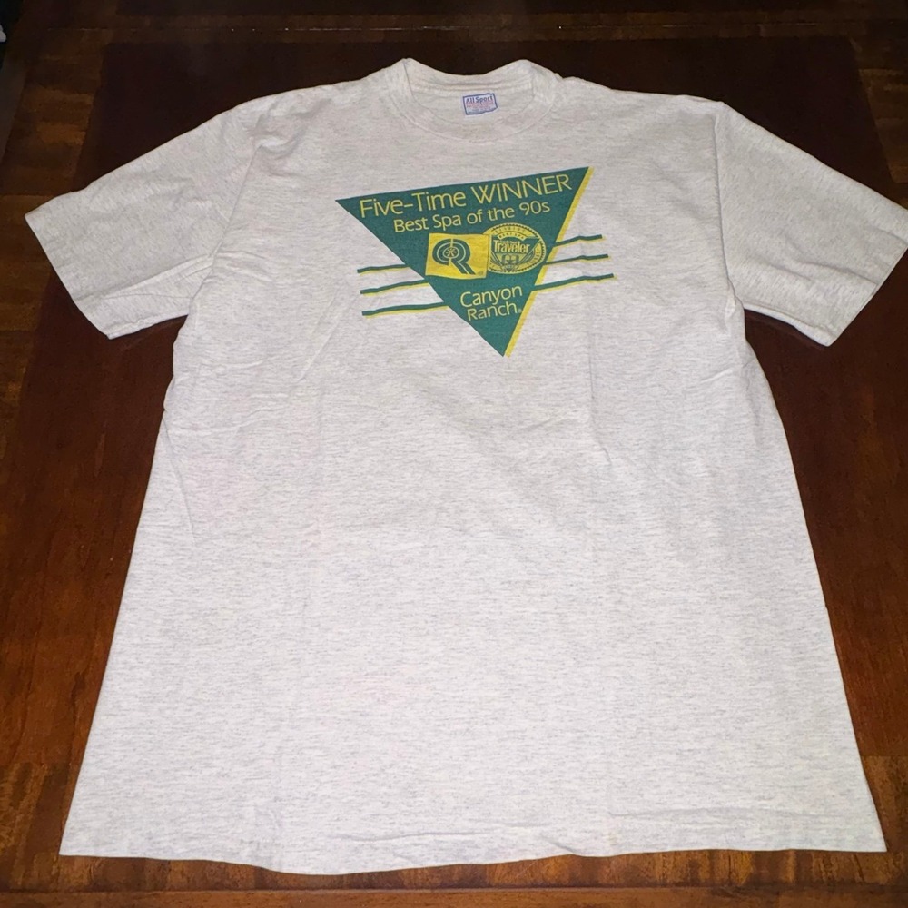 Vintage Canyon Ranch "Best Spa of the 90s" Graphic T Shirt XL All Sport USA Made